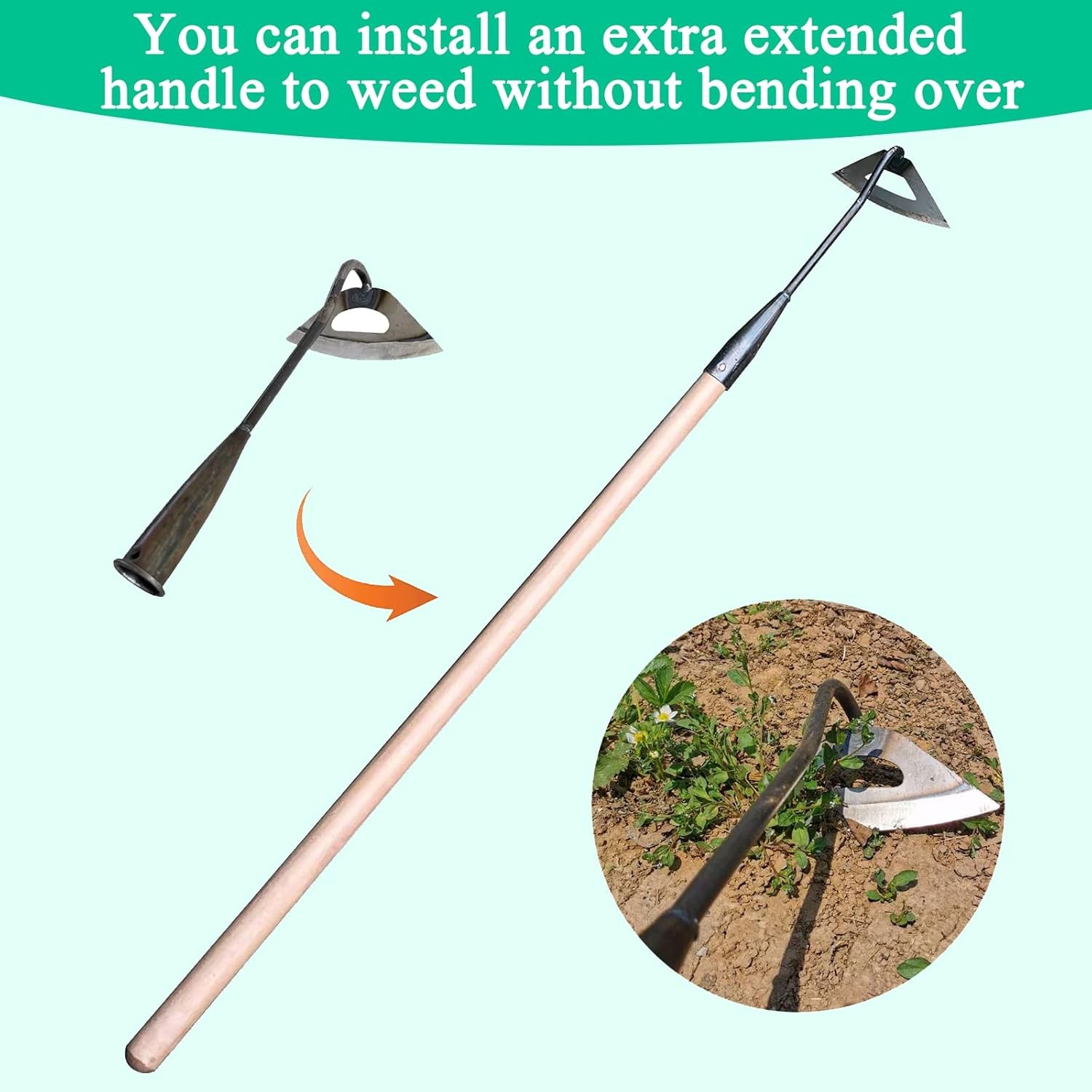 LOT-OF-10 Garden Hoe All-Steel Hardened Hollow Hoe Weeding, Garden Edger Weeder