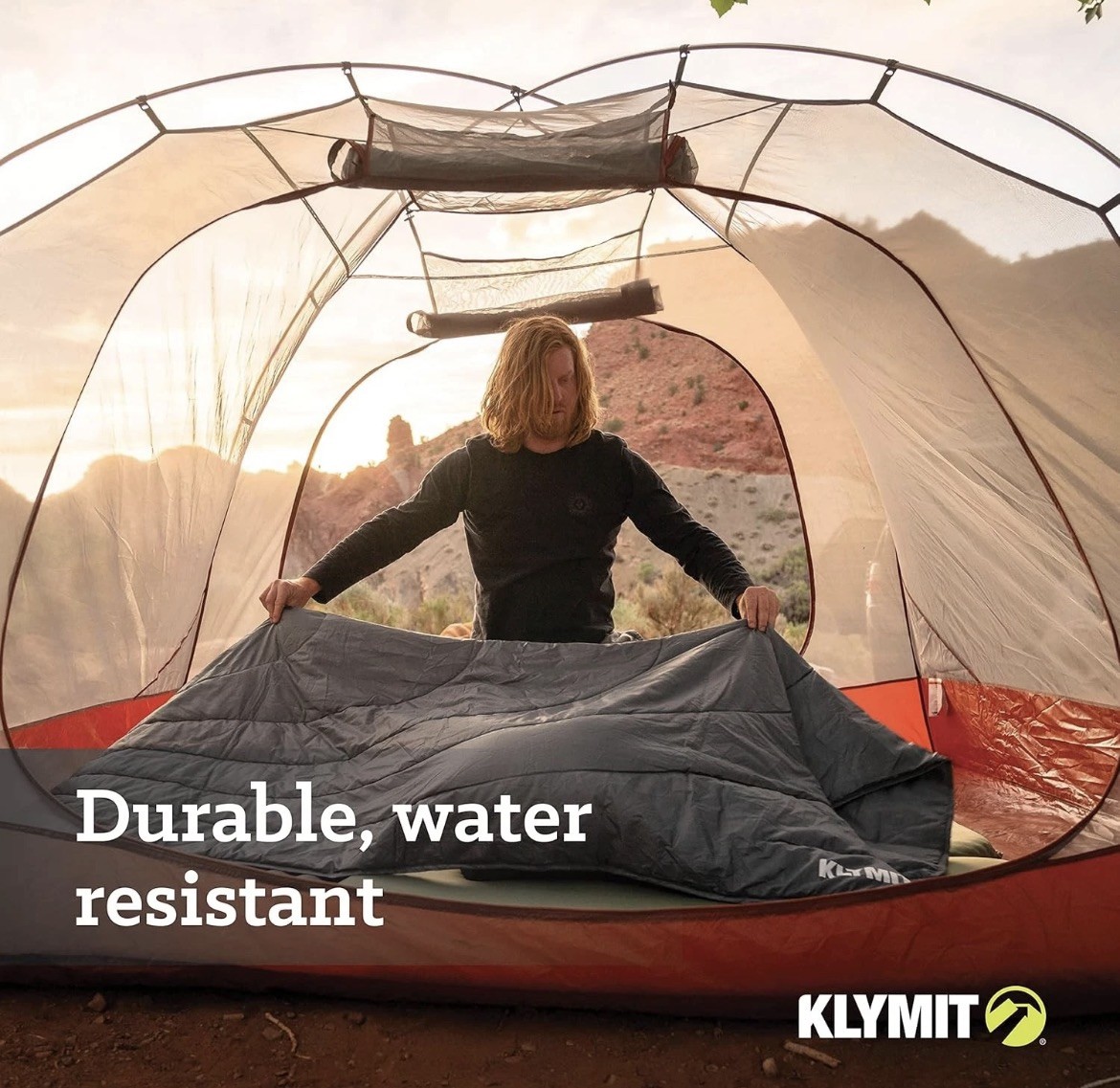 Horizon Travel Blanket By Klymit - Packable- Stuff Sack Included- Brand New