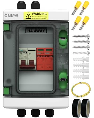 Solar Disconnect Switch 40 Amp DC 500V Circuit Breaker with 500V 40A 1in 1out