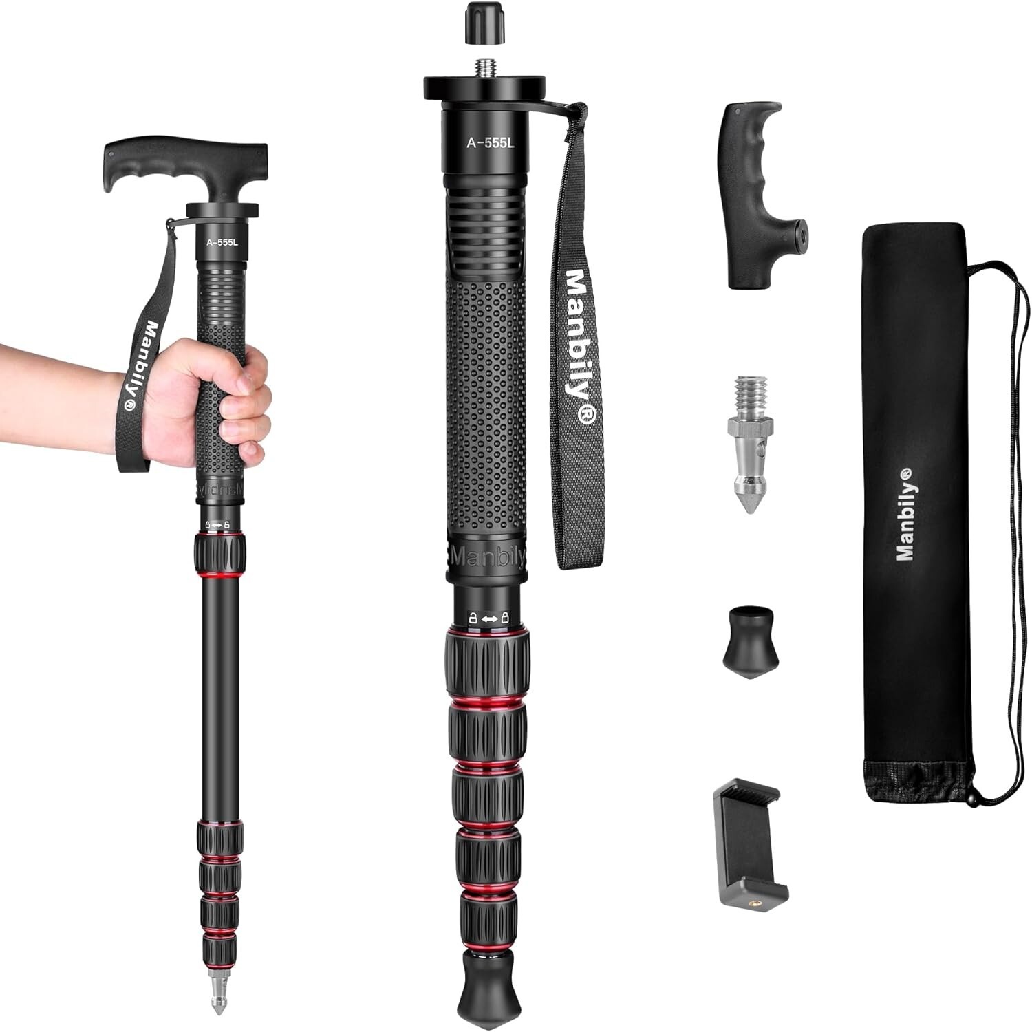 Manbily Camera Monopod Aluminum Portable Compact Lightweight Travel Monopod HOT