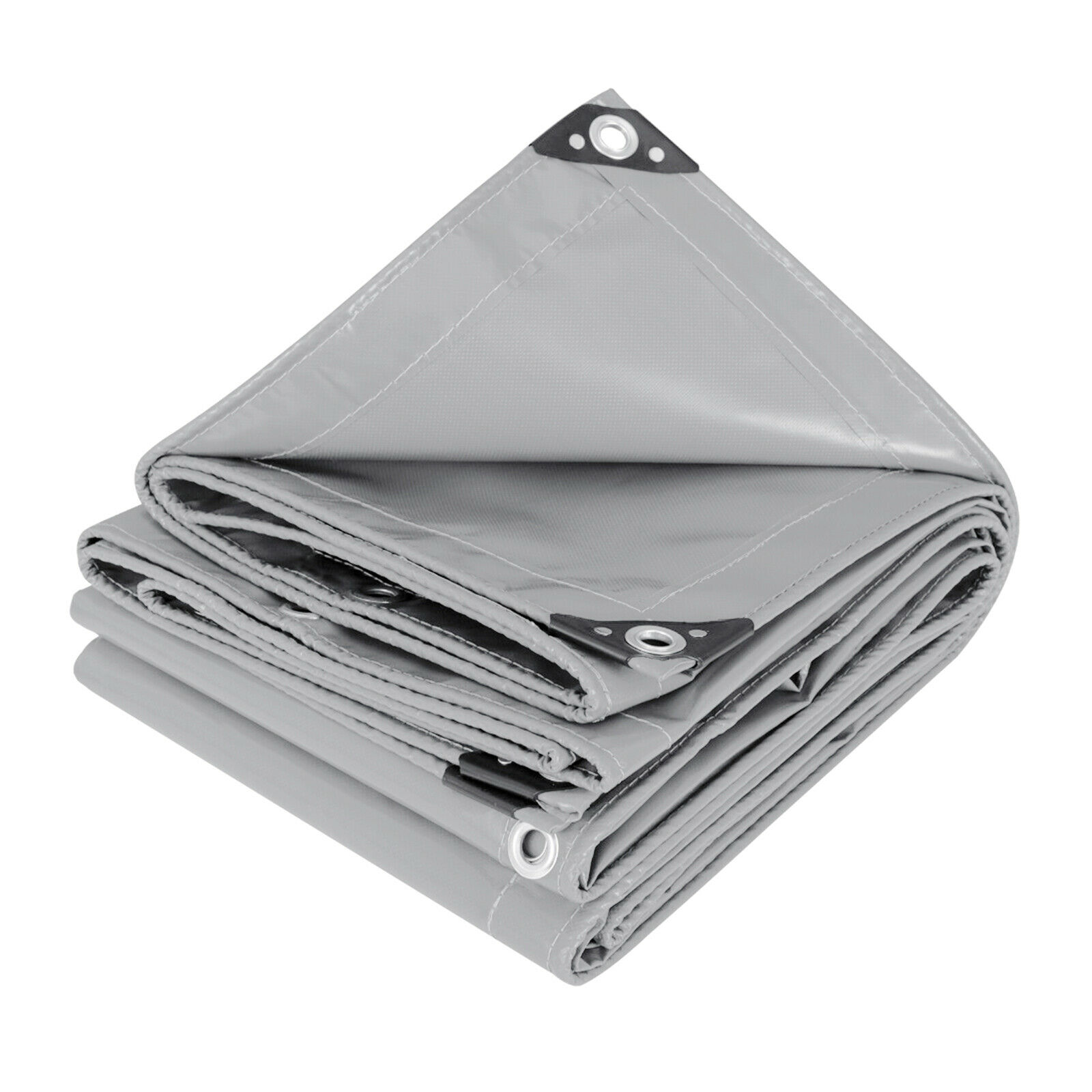20 Mil Heavy Duty Tarp PVC Premium Vinyl Coated Tarpaulin Tent Shade w/ Grommets