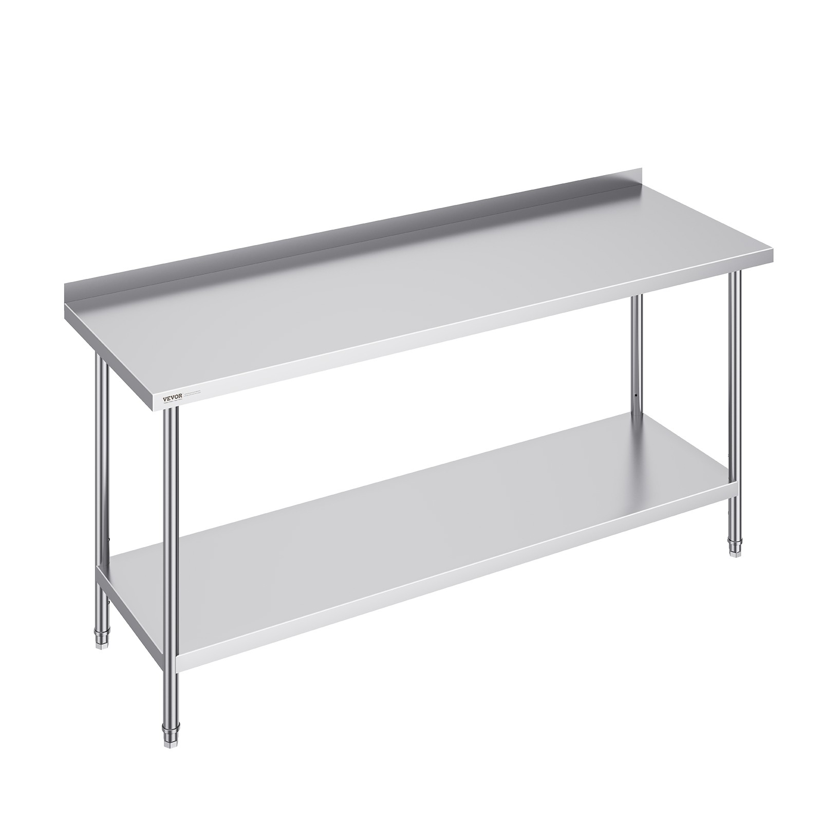 VEVOR Stainless Steel Work Table Commercial Kitchen Work Food Prep Table 24"x72"