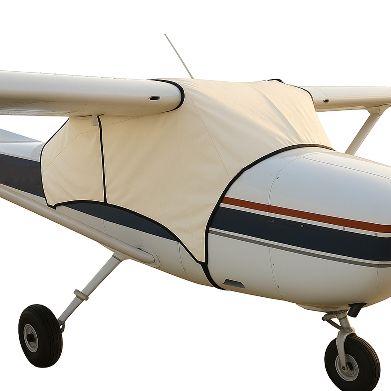 Aircraft Cabin and Windshield Cover White Canvas For Cessna 150 Cessna 152