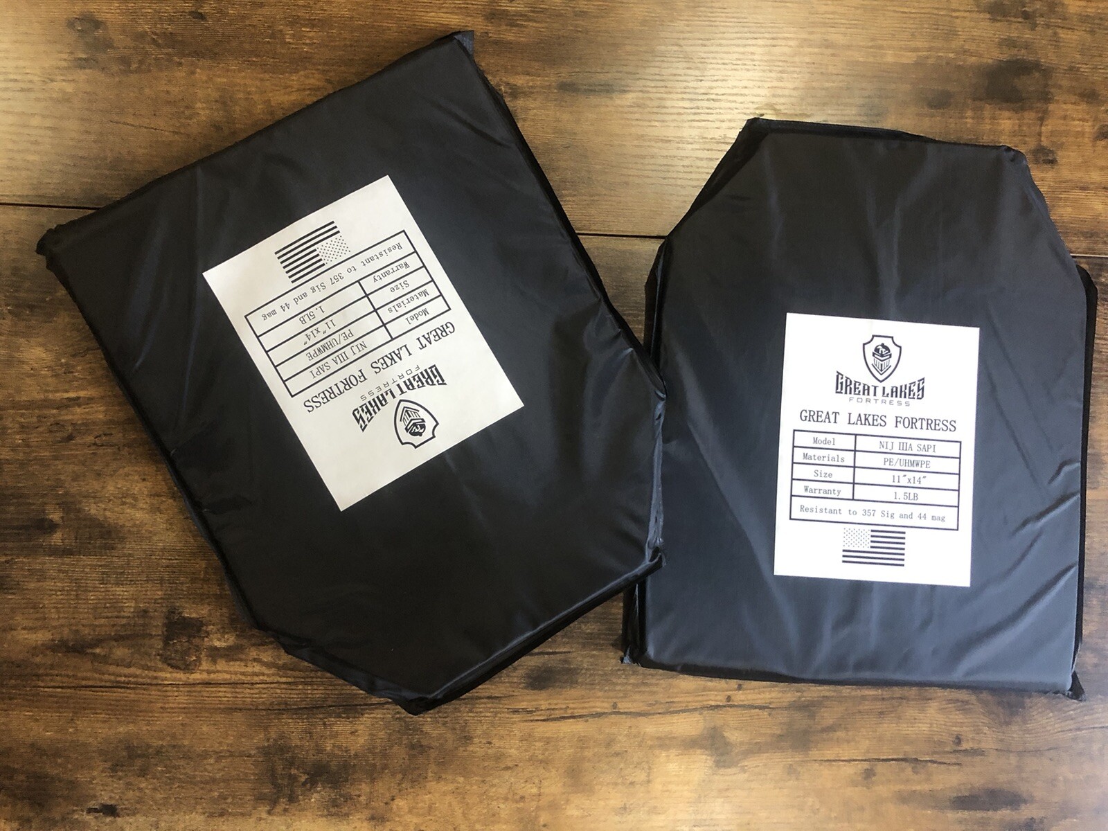 Level IIIA 3A Soft Bulletproof Body Armor Plate PAIR 11x14 Ultra Light