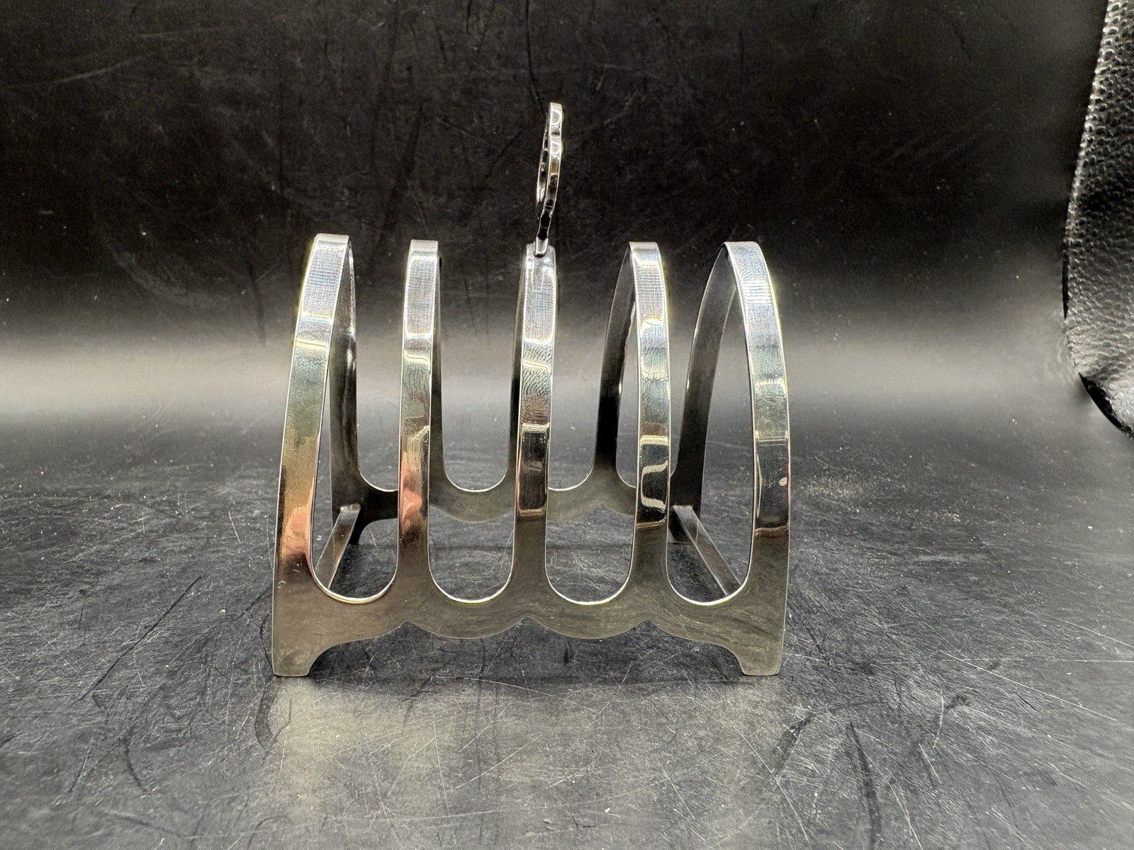 1938 Sterling Silver English Toast Rack Birmingham Gothic Arch