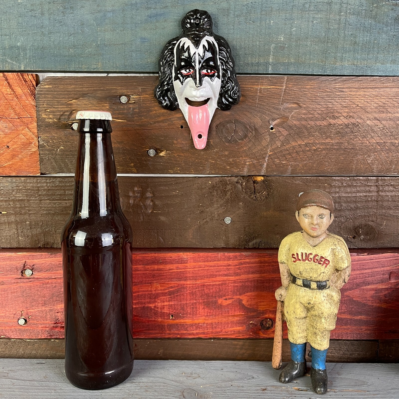 Gene Simmons KISS Tongue Bottle Opener, Cast Iron Wall Mounted Beer Bar Man Cave