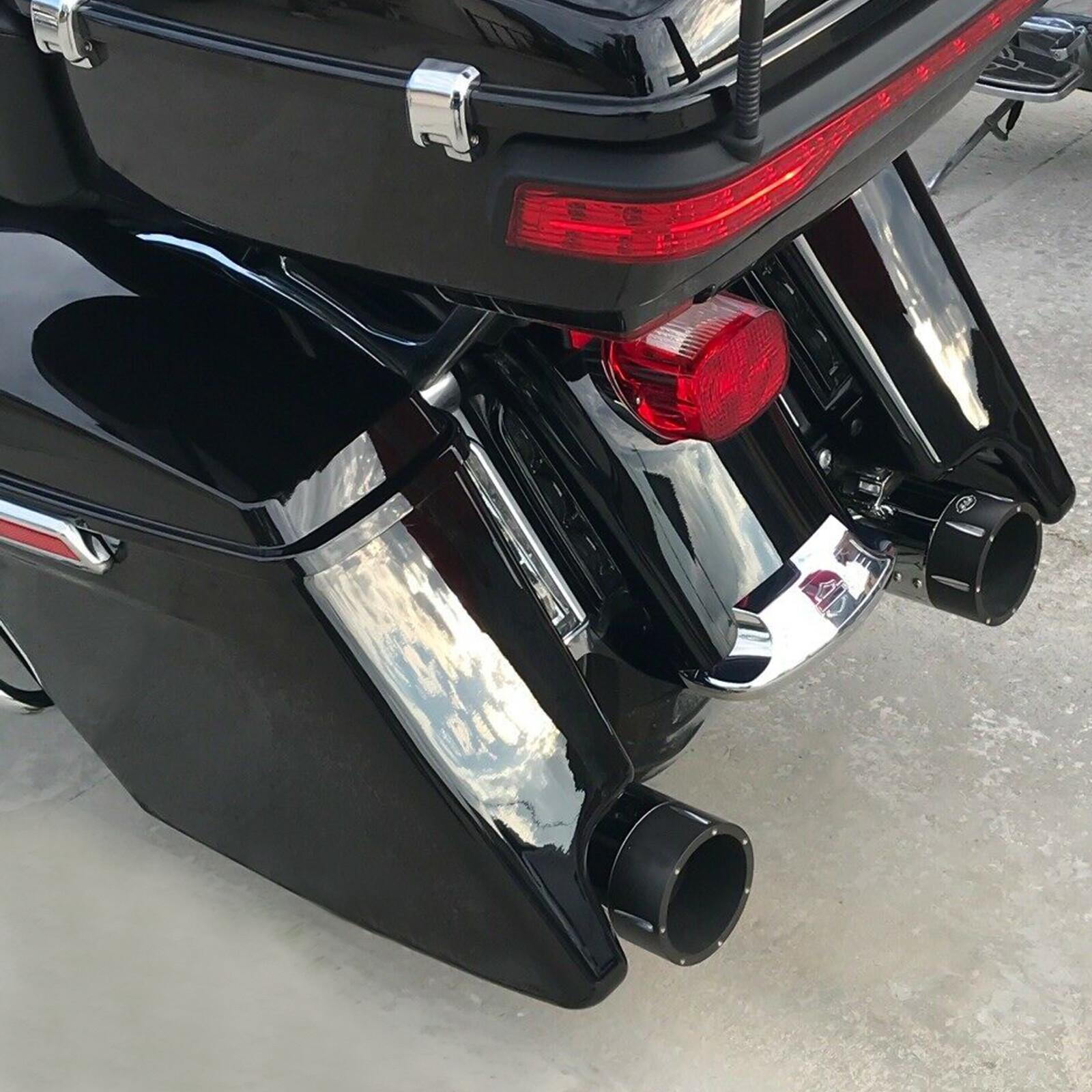 5" Stretched Extended Hard Saddle Bags For Harley Touring Road Glide 2014-2023