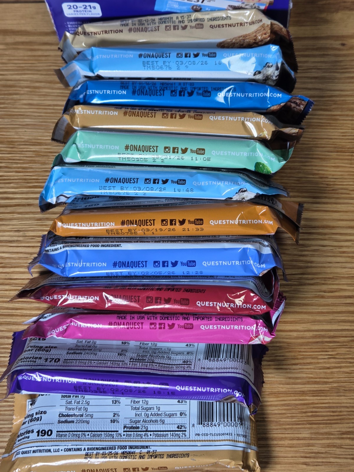 Quest Ultimate Protein Bars Variety Pack 48Ct High Protein Lot of 4