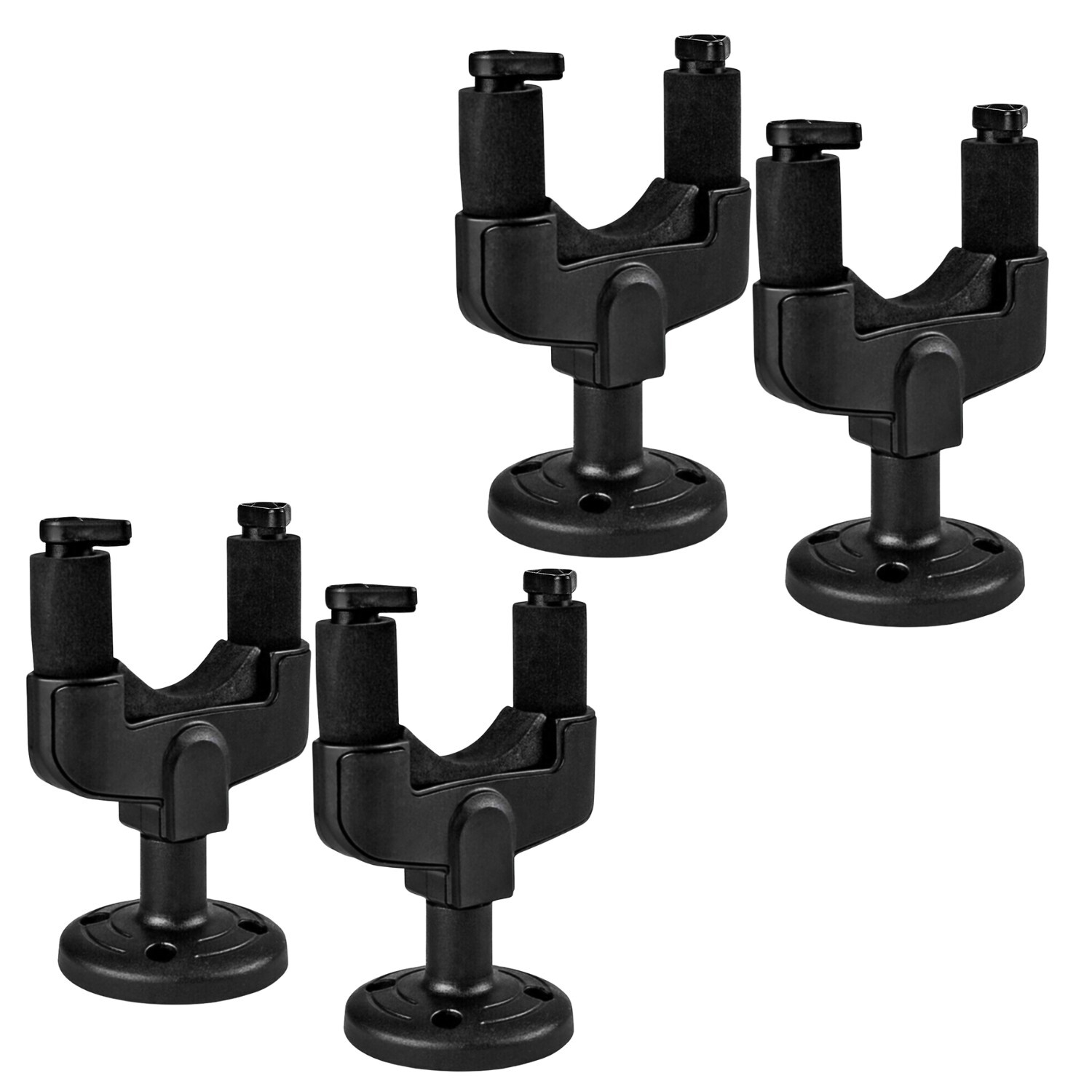 5Core Guitar Wall Mount Hanger 4Pc Hook Soft Padding Adjustable Rotatable Holder