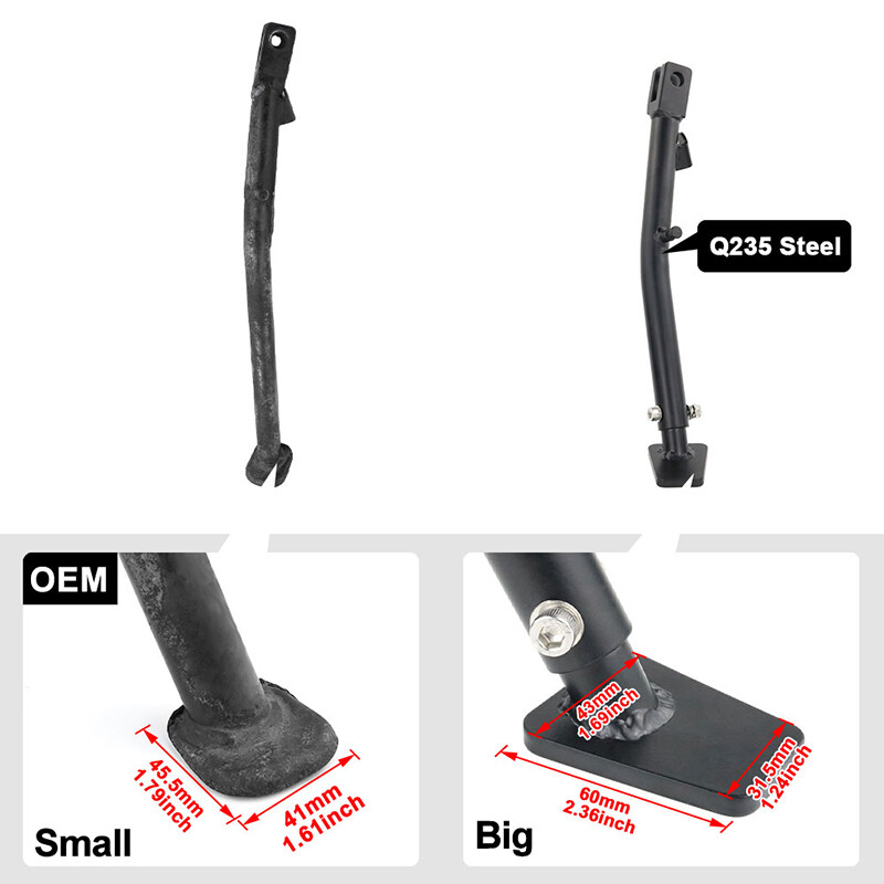 Fit For Suzuki DRZ400S/DRZ400SM 1999-2023 Adjustable Sidestand Kickstand Black