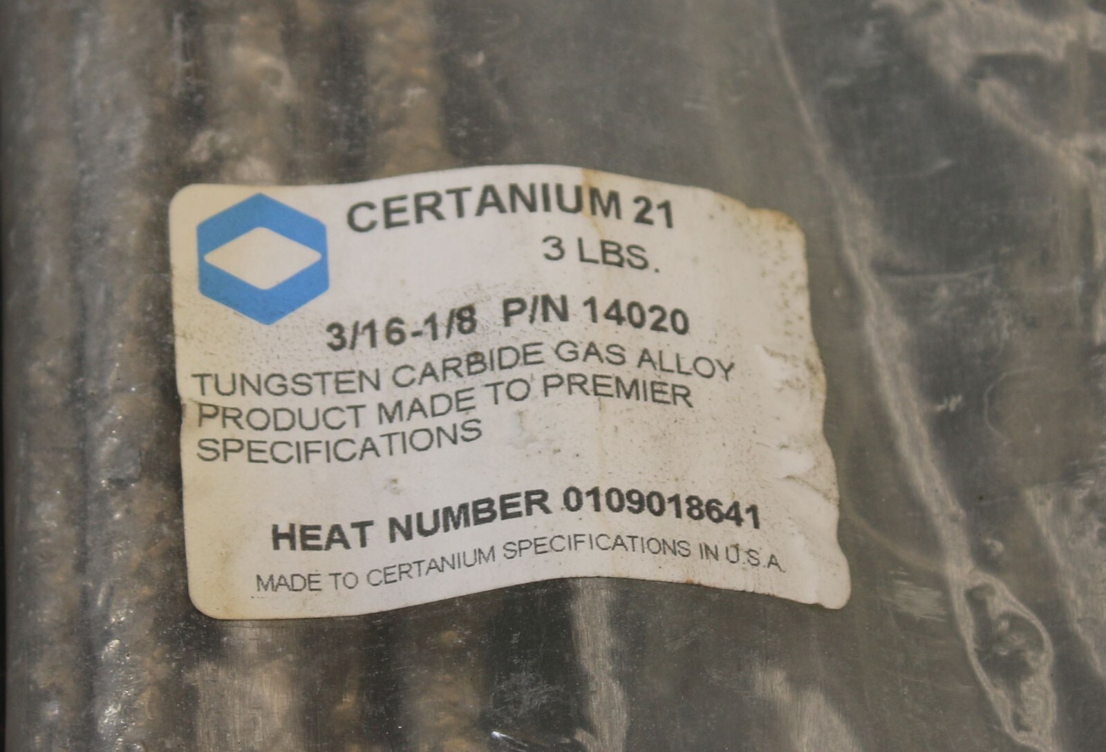 3 lbs Certanium 21C 1/8"-3/16" Tungsten Carbide Hardfacing Brazing Welding Rods