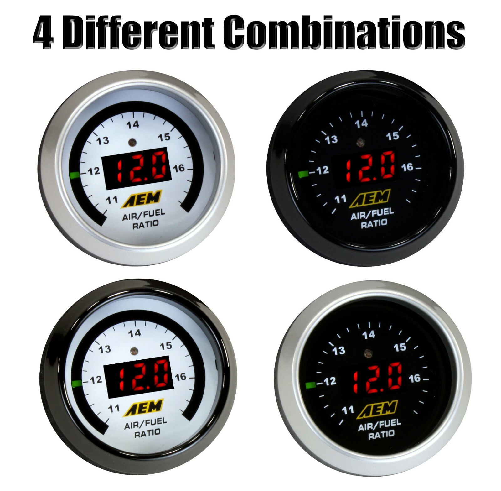 AEM 30-4110 UEGO Wideband O2 Air Fuel Ratio Gauge AFR 52mm with 4.9 LSU Sensor