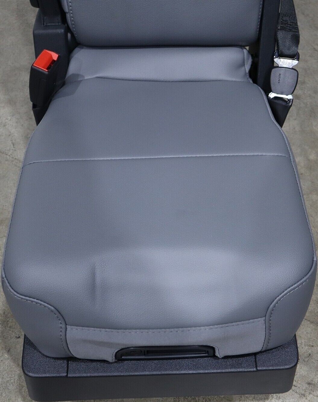 FORD F250 F350 SUPER DUTY FRONT VINYL GRAY BUCKET SEATS NEW GREY SET KIT OEM