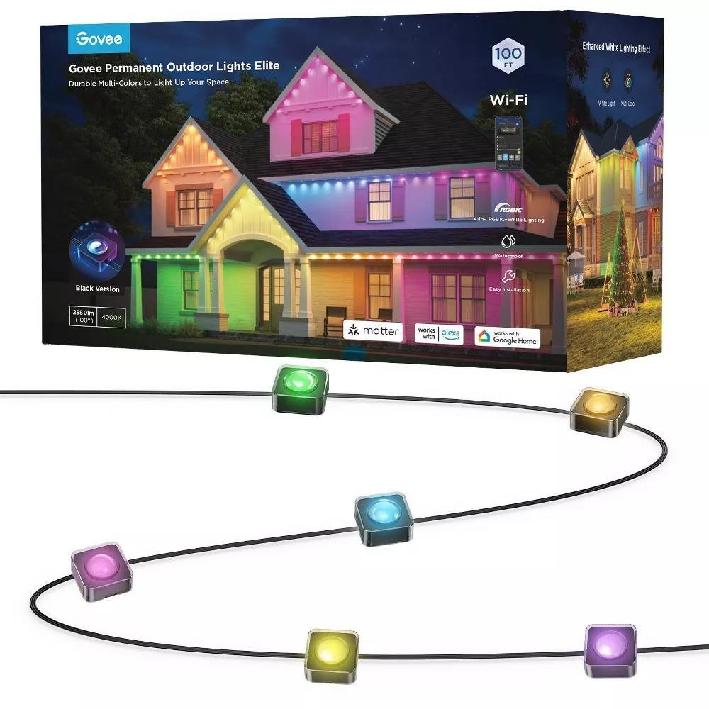 Govee Permanent Outdoor Lights Elite RGBIC Black Version | Excellent Condition