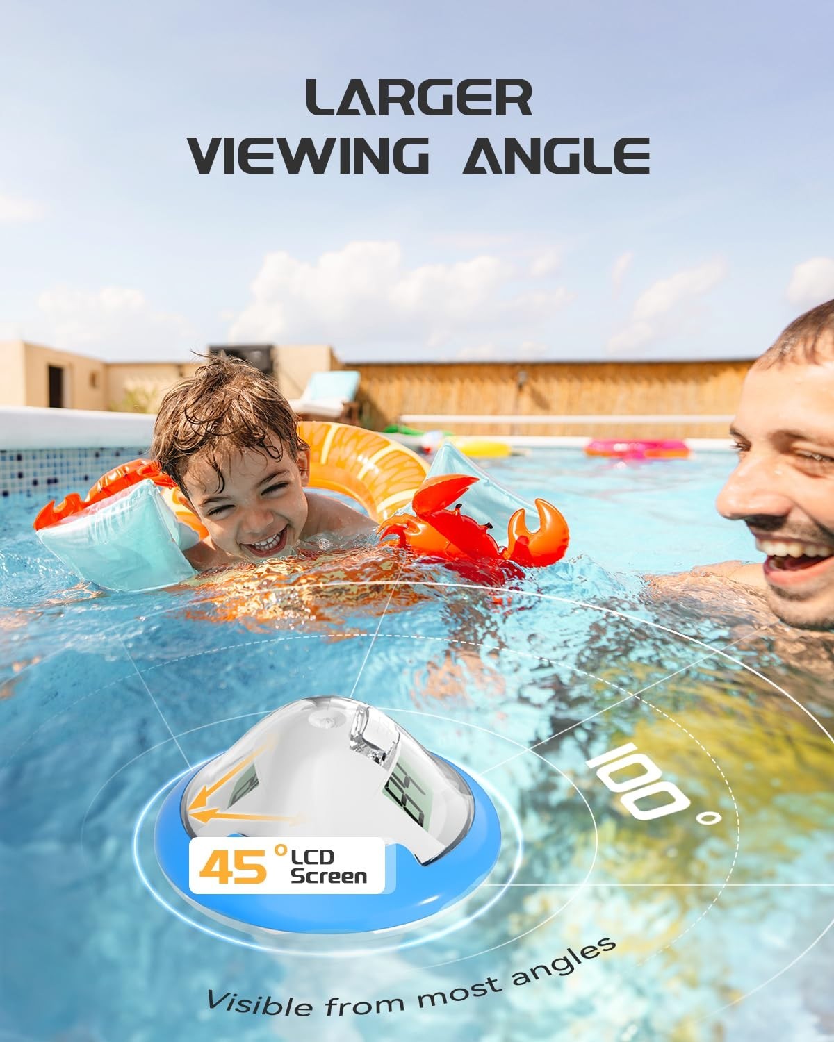 Wireless Swimming Pool Thermometer model ET214-S, usb rechargeable, Aquarium