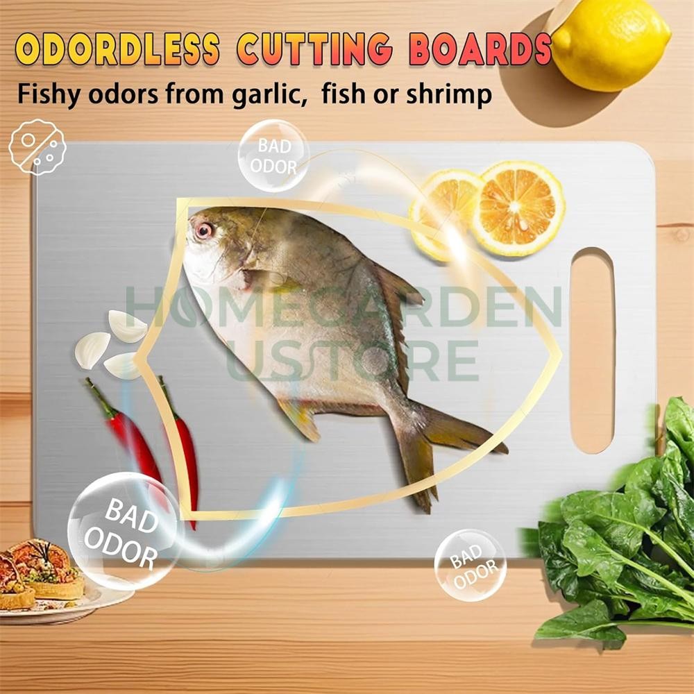 Titanium Cutting Board 100% Pure Non-Stick Double-Sided 11x15.5" in for Kitchen