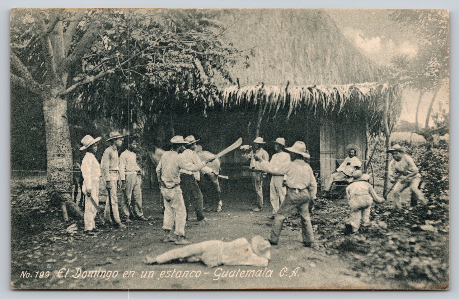 Postcard GUATEMALA El Domingo en un Estanco  ALBERTO VALDEAVELLANO & Co Foto