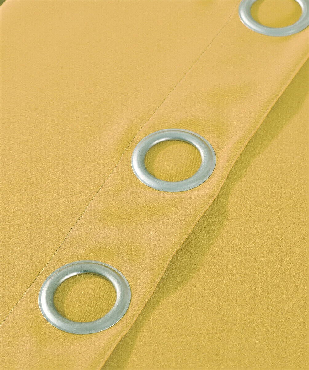 Heavy Thick Solid Grommet Panel Window Curtain Drapes Blackout 2 PC & 2 Tiebacks