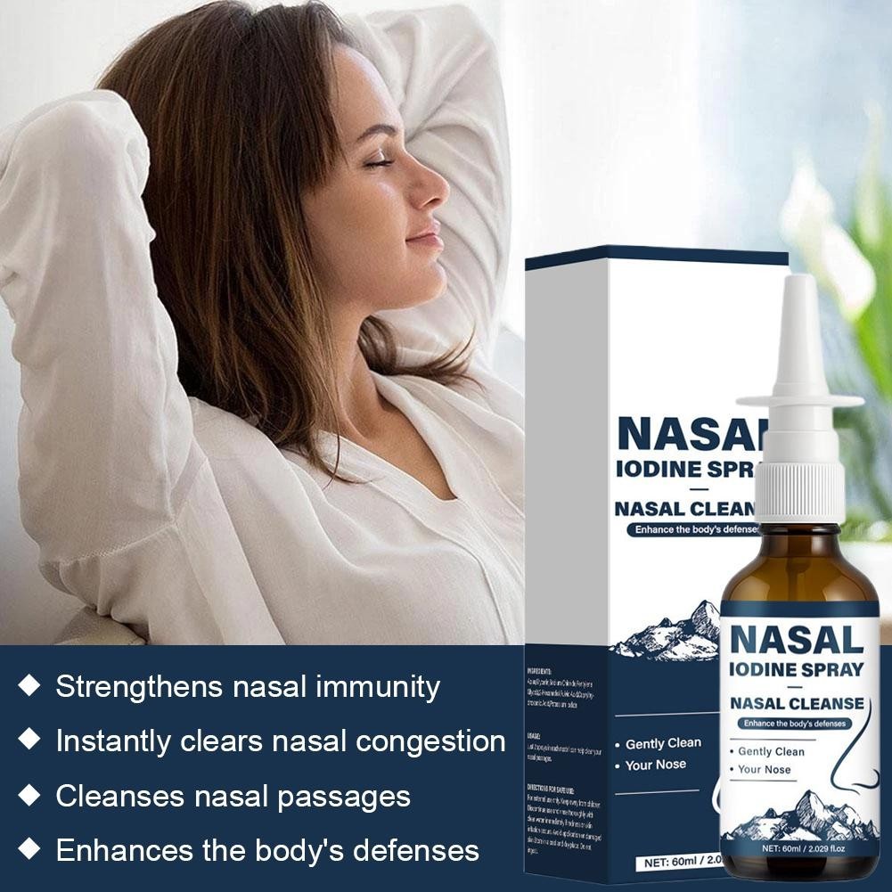 2X Iodine Nasal Spray,Nasal Iodine – NasalsCleanse Refreshes Your NasalsPassages