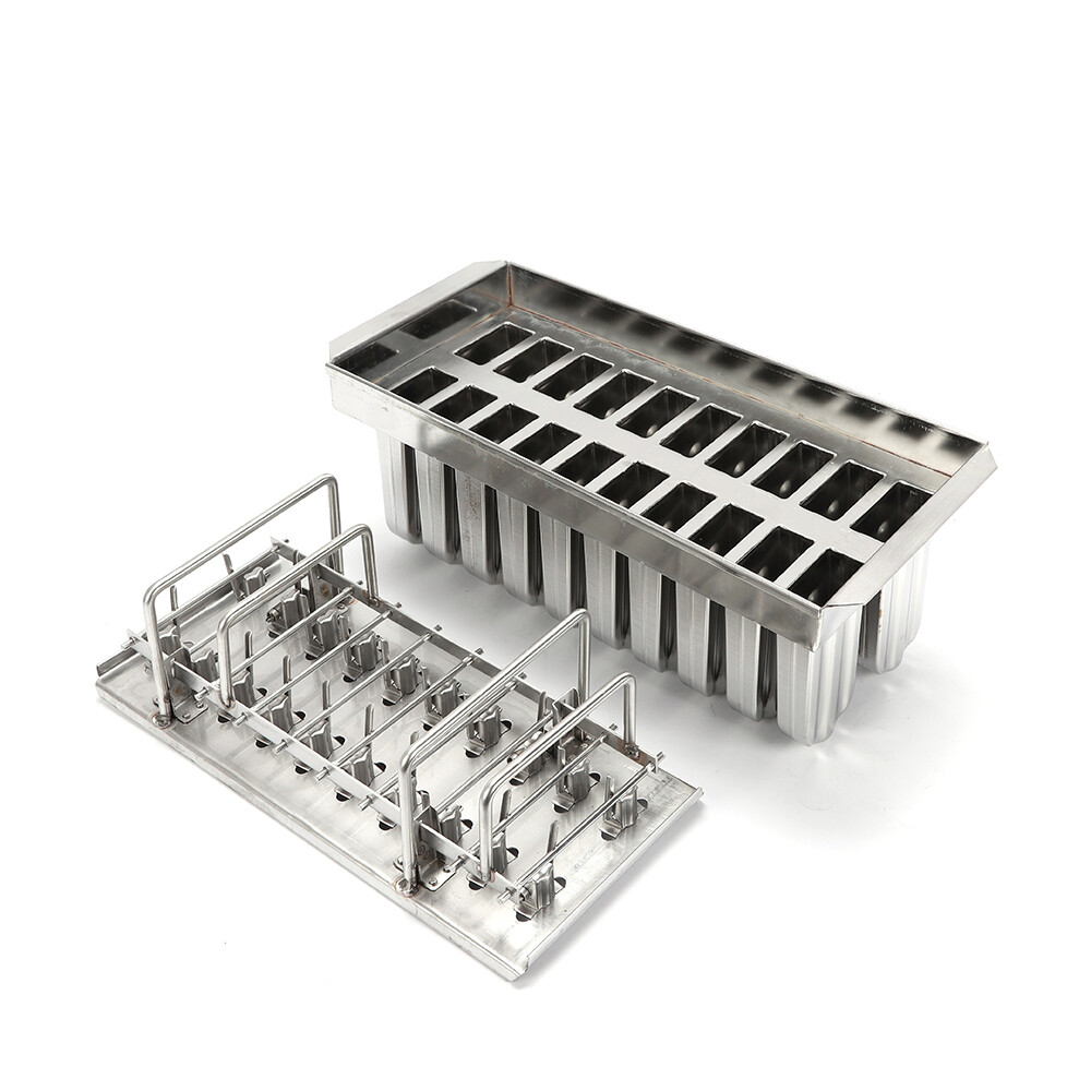 20x Stainless Steel Molds Ice Pop Lolly Popsicle Ice Cream Stick Holder Mold Top