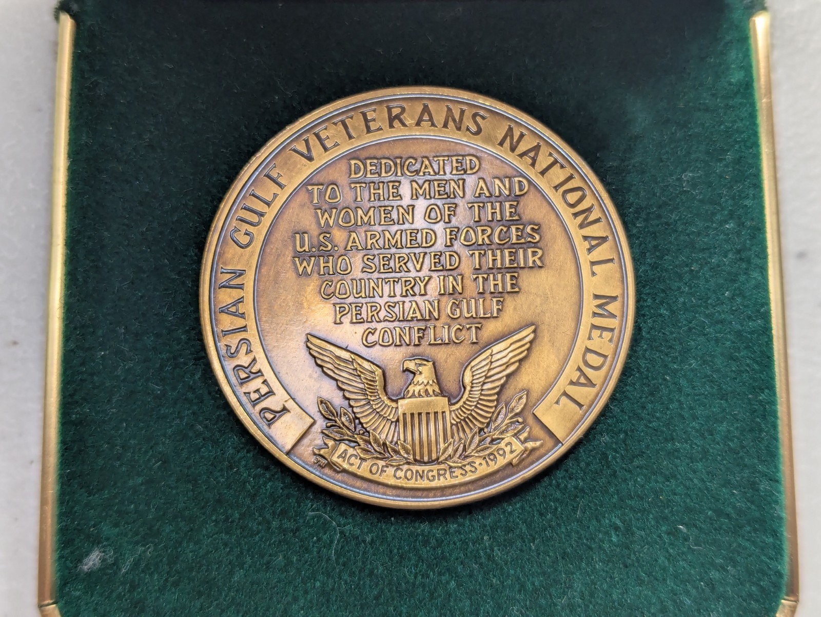 1993 Persian Gulf Veterans National Medal US Mint Sleeve & Box Missing COA