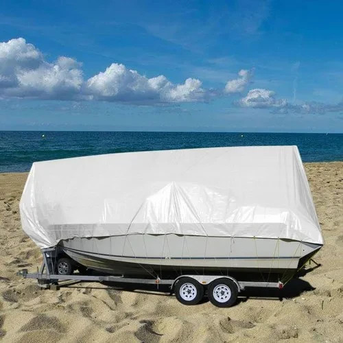 24 mil Extreme Duty Canopy Tarp WHITE Vinyl Tent Car Boat Cover Waterproof