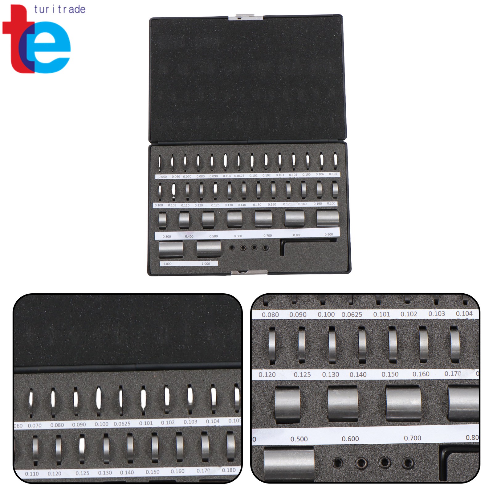 36pc Hardened Steel Round Gage Block Set for Precision Machining