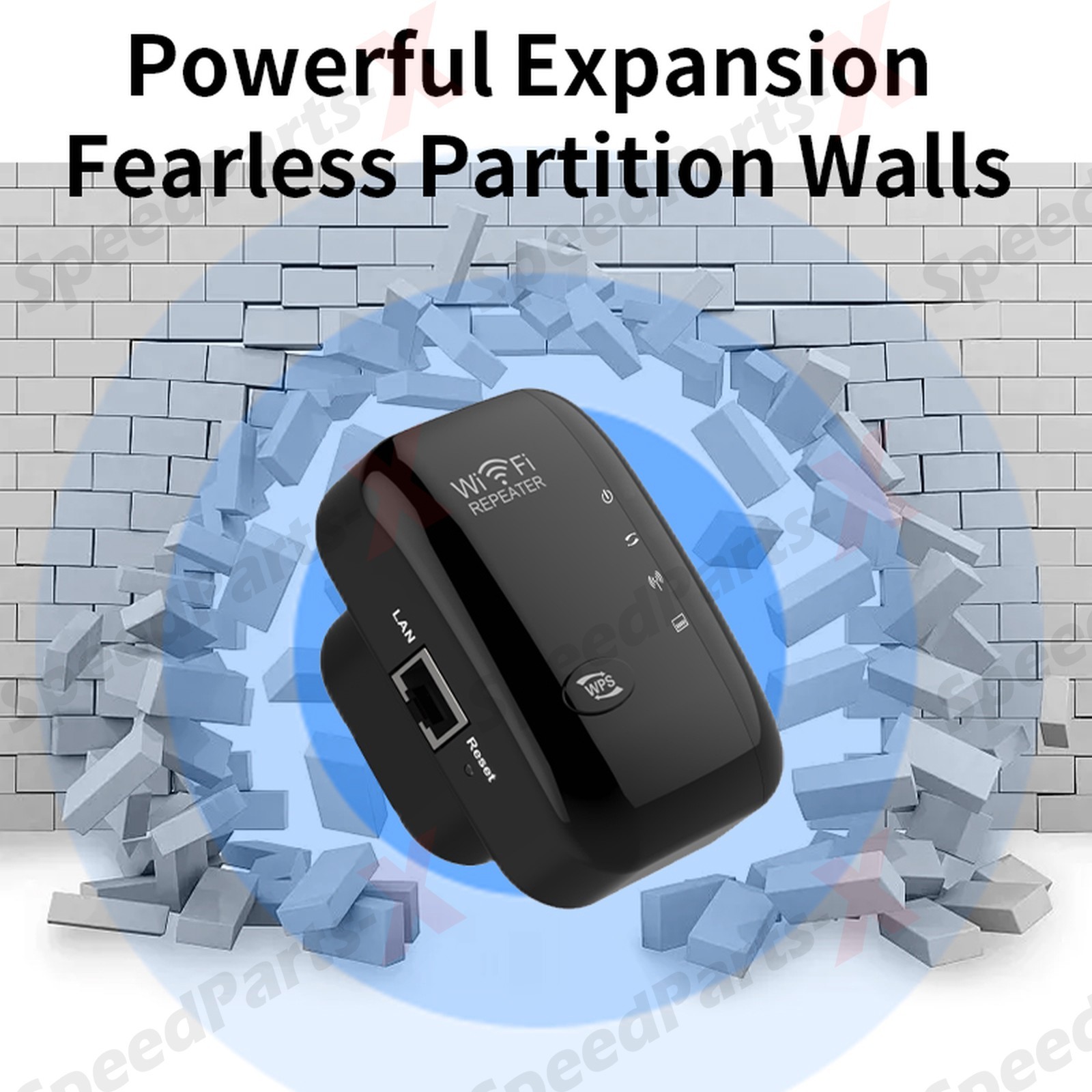 WiFi Range Extender Internet Booster Wireless Signal Repeater Amplifier Black