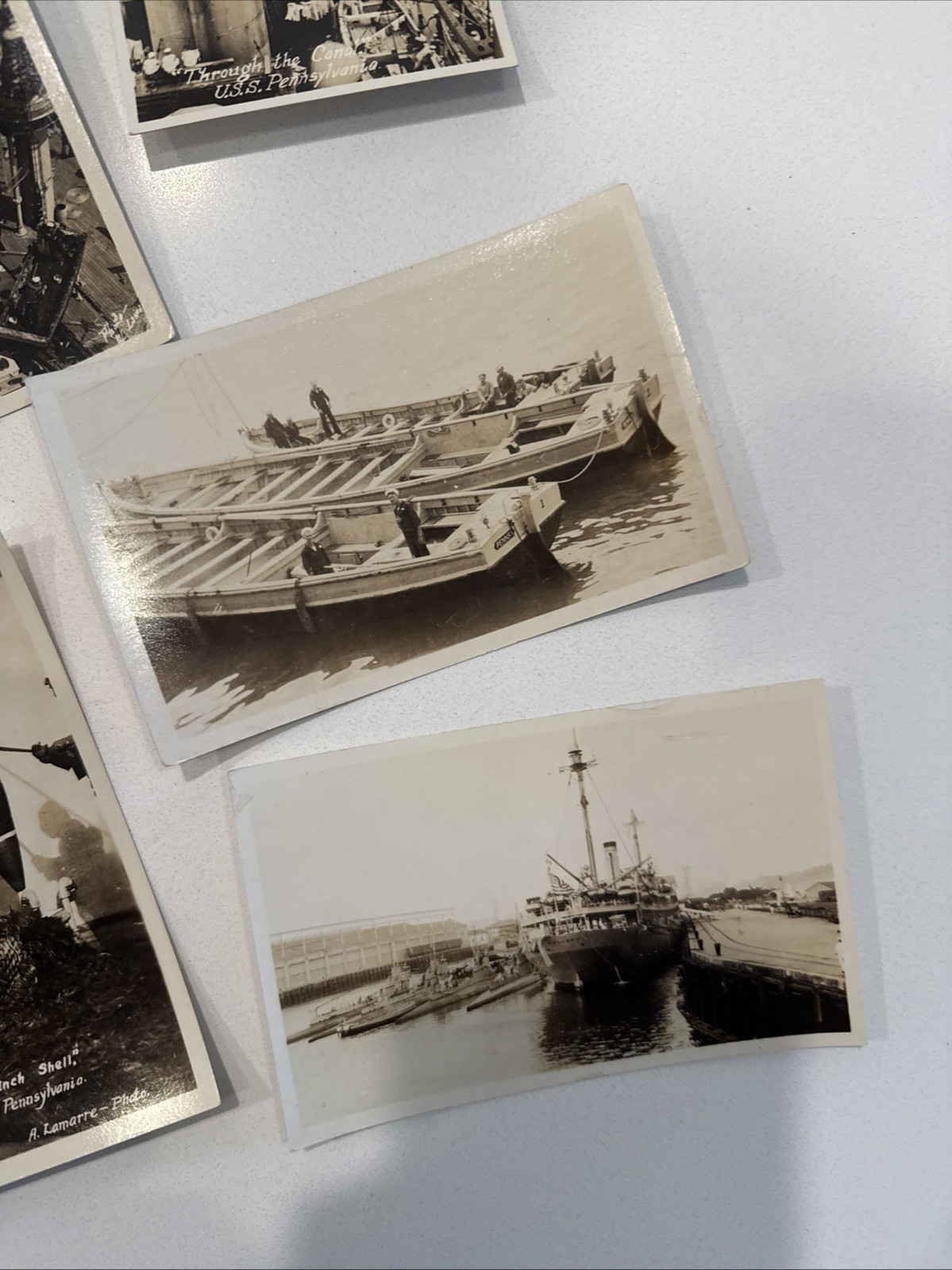 Huge WWI uss pennsylvania rppc Photo Lot, Navy Ships Military