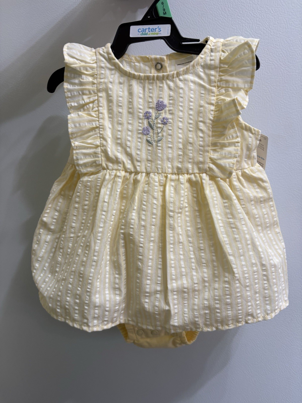 Carter’s SUNDRESS Yellow Seersucker-NWT-sizes 6/9- 12M -18M & 24M available