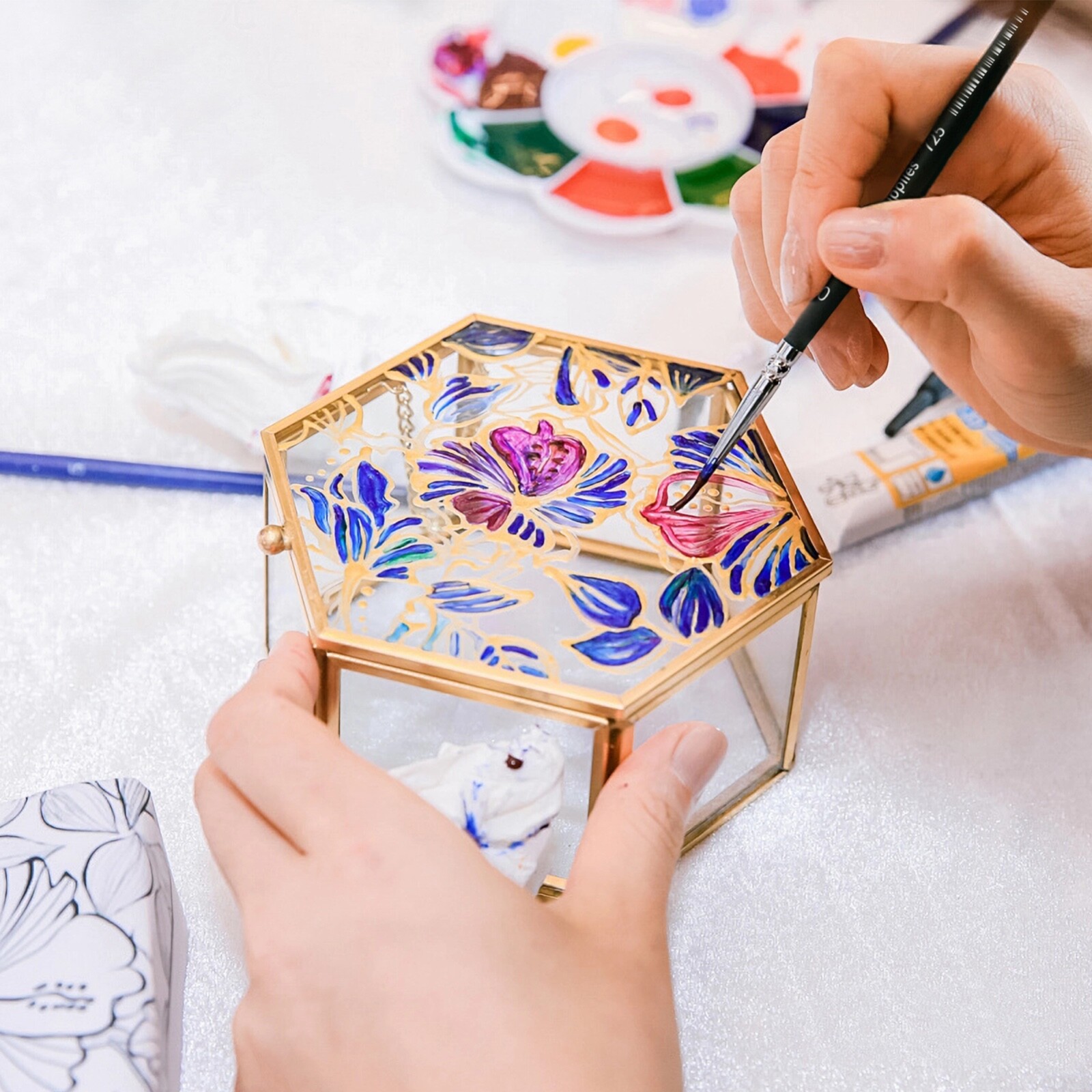 XDT#725 Round Finest Micro Tip Detail Art Brush 5 Pc #00000 Set Nail Model Kit