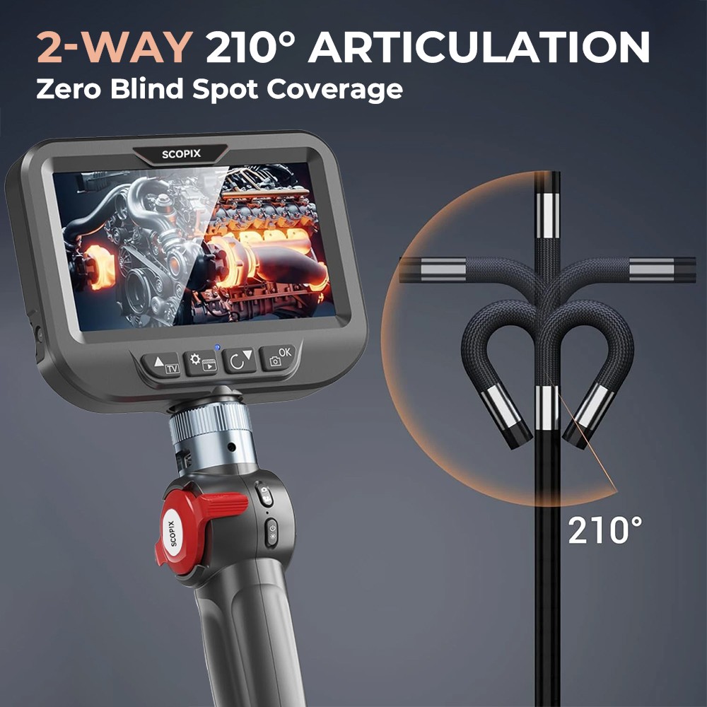 SALE! Ralcam Two-Way 210° Inspection Borescope Endoscope Camera 3.3ft Semi Rigid