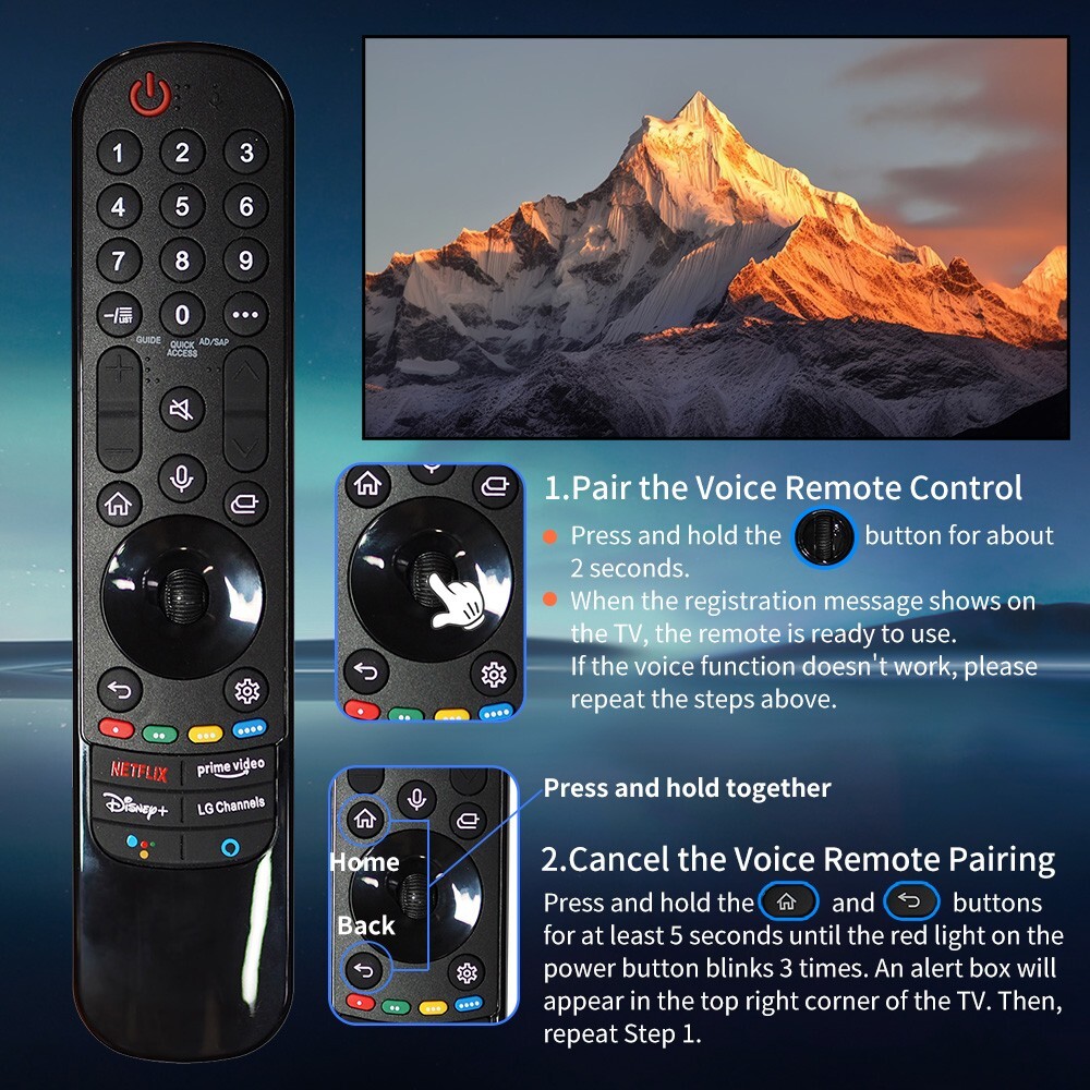 MR21GA Magic Remote Control for LG Smart OLED TV 43UP7700PUB AKB76036201