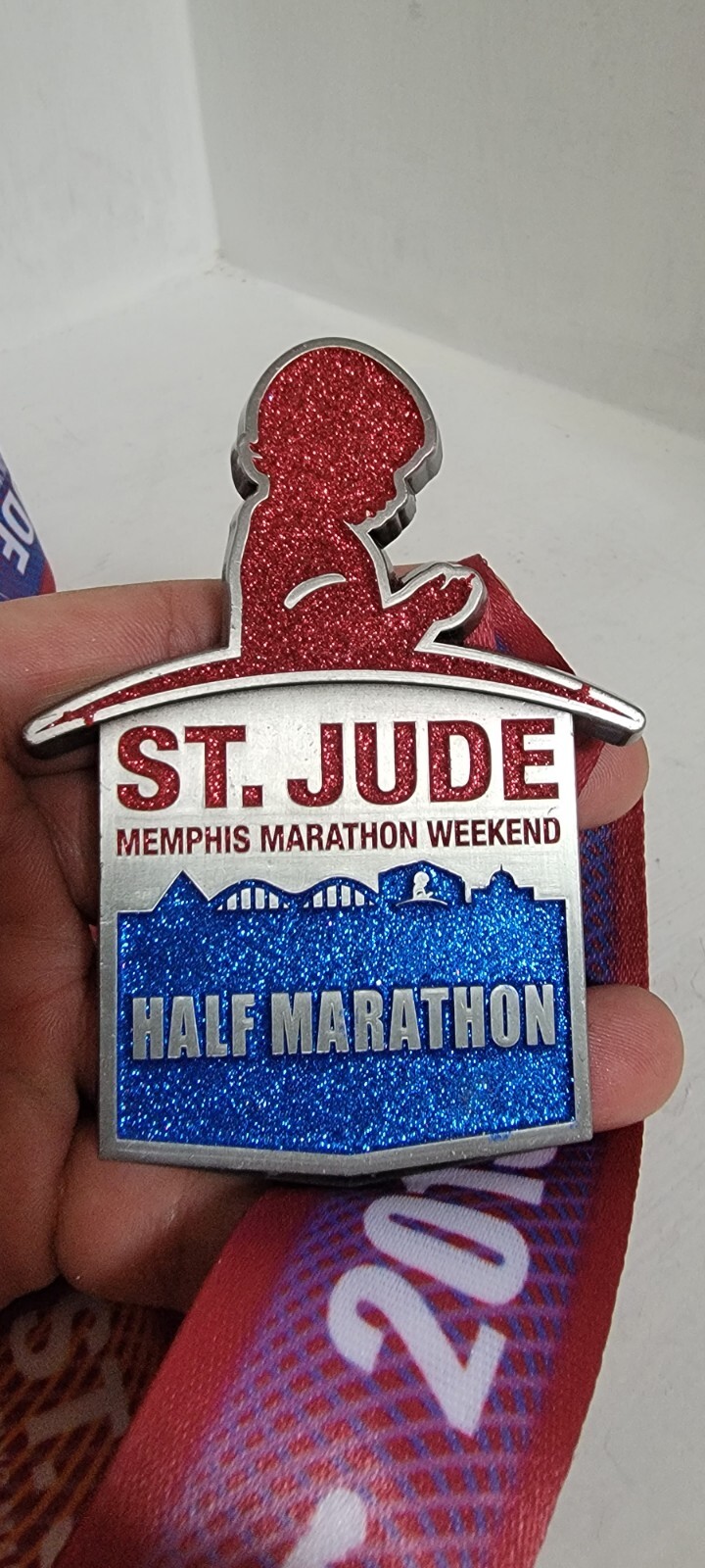 St. Jude Memphis Half Marathon Weekend medal - [ 12/5/15] - free shipping