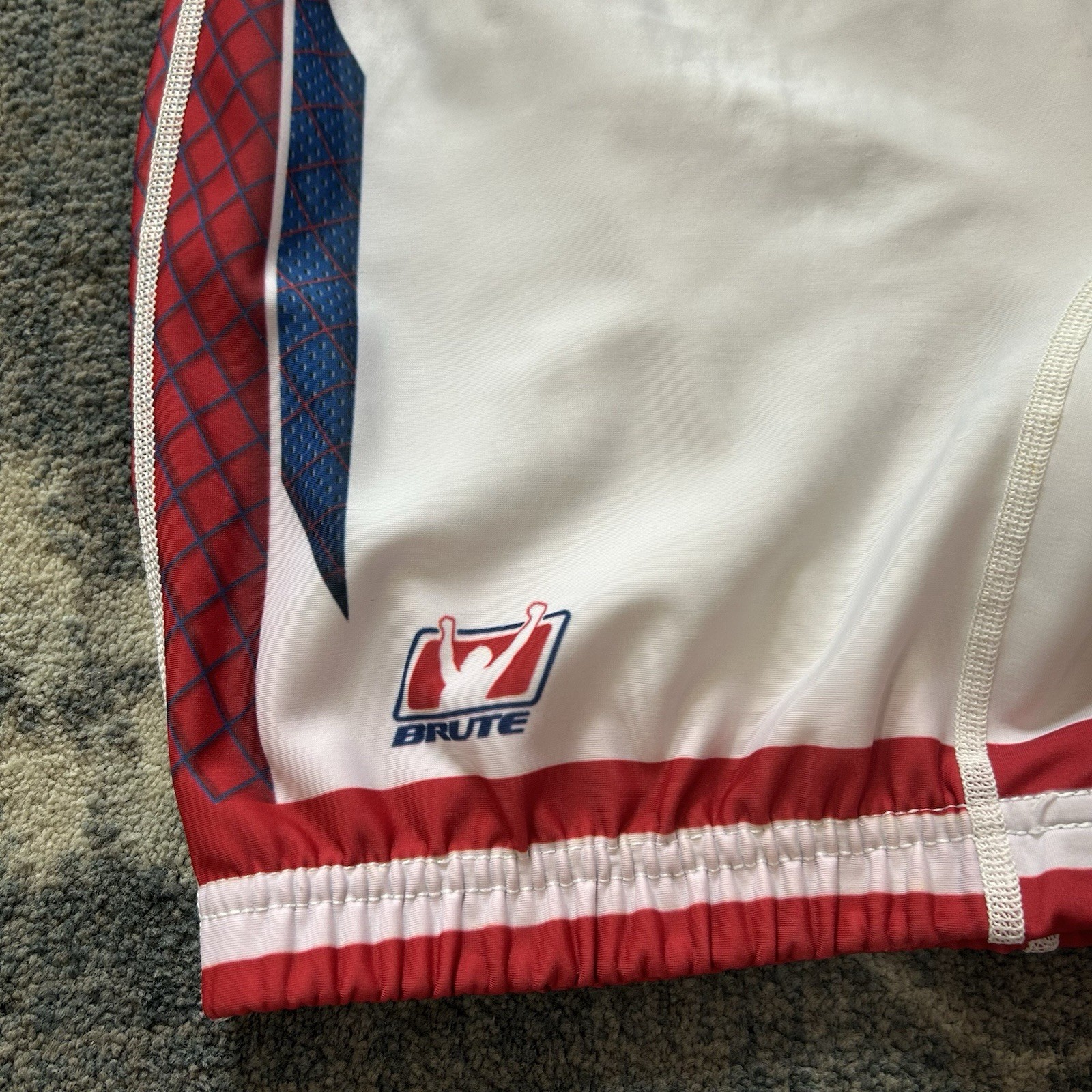 Great white Wrestling Team singlet Connecticut USA Brute Medium Rare Color