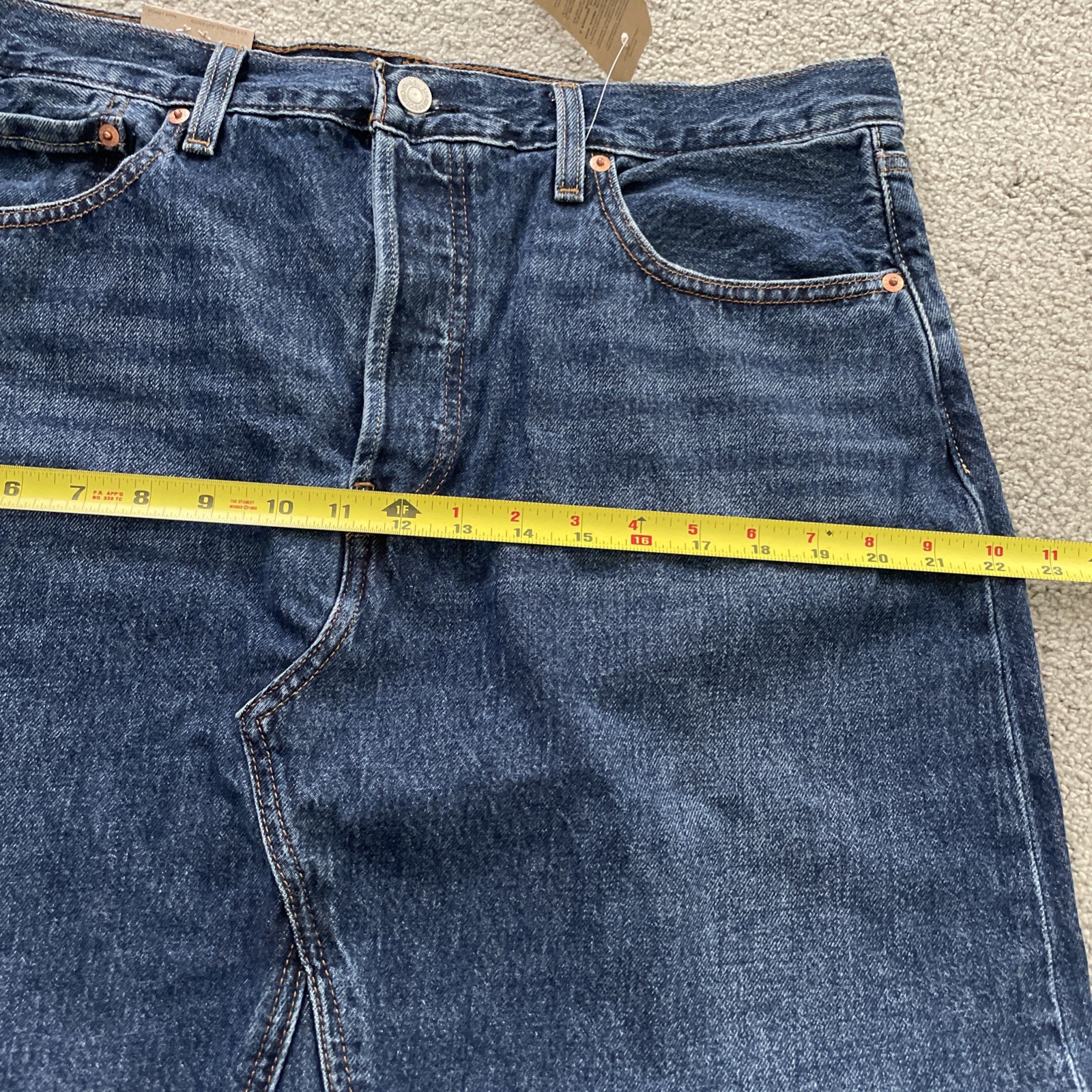 Levi's Women's Iconic Maxi Slit Skirt Dark Blue Tag Sz. 33 Measures 36in Waist