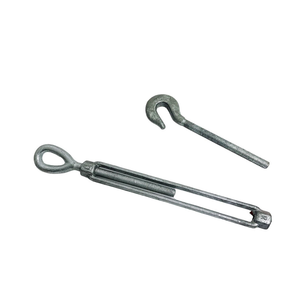 1/2" x 9" Turnbuckle HOOK EYE Pulley Galvanized Drop Forge 1500 Lb Capacity