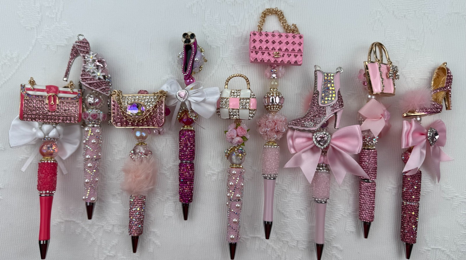 Custom Pink bling pens!! Luxury Inspired Gift.Basket filler. Journal. Collect!