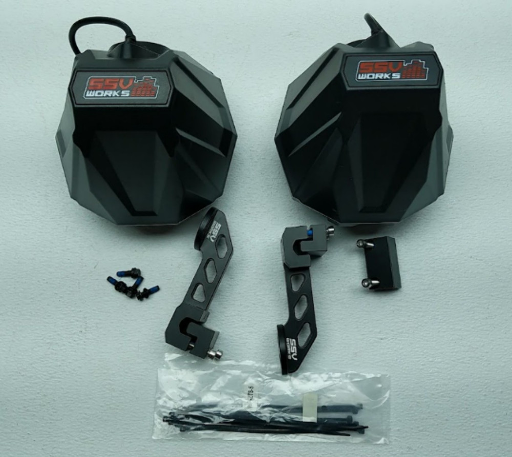 SSV Works 6.5" Cage Mounted Speaker Pods Polaris Ranger USED 180-RG-C65A