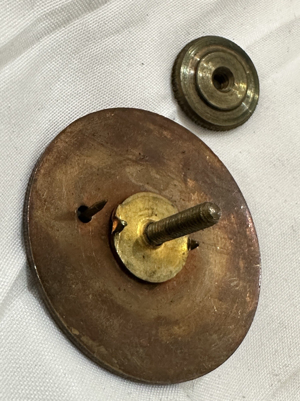 1902 - WWI Rimless Hat Pin. Great Patina Detail & Condition.