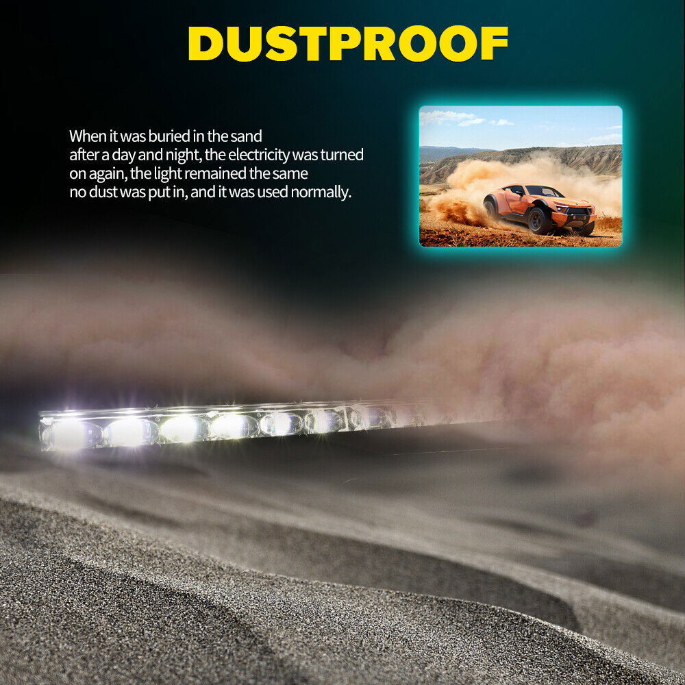 Slim 32'' Strobe Single Row LED Work Light Bar Driving Offroad Truck SUV Wire