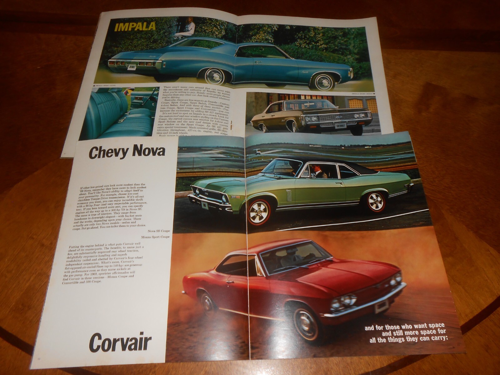 1969 CHEVROLET IMPALA CAPRICE BELAIR BISCAYNE 28 p. CATALOG + FULL-LINE BROCHURE