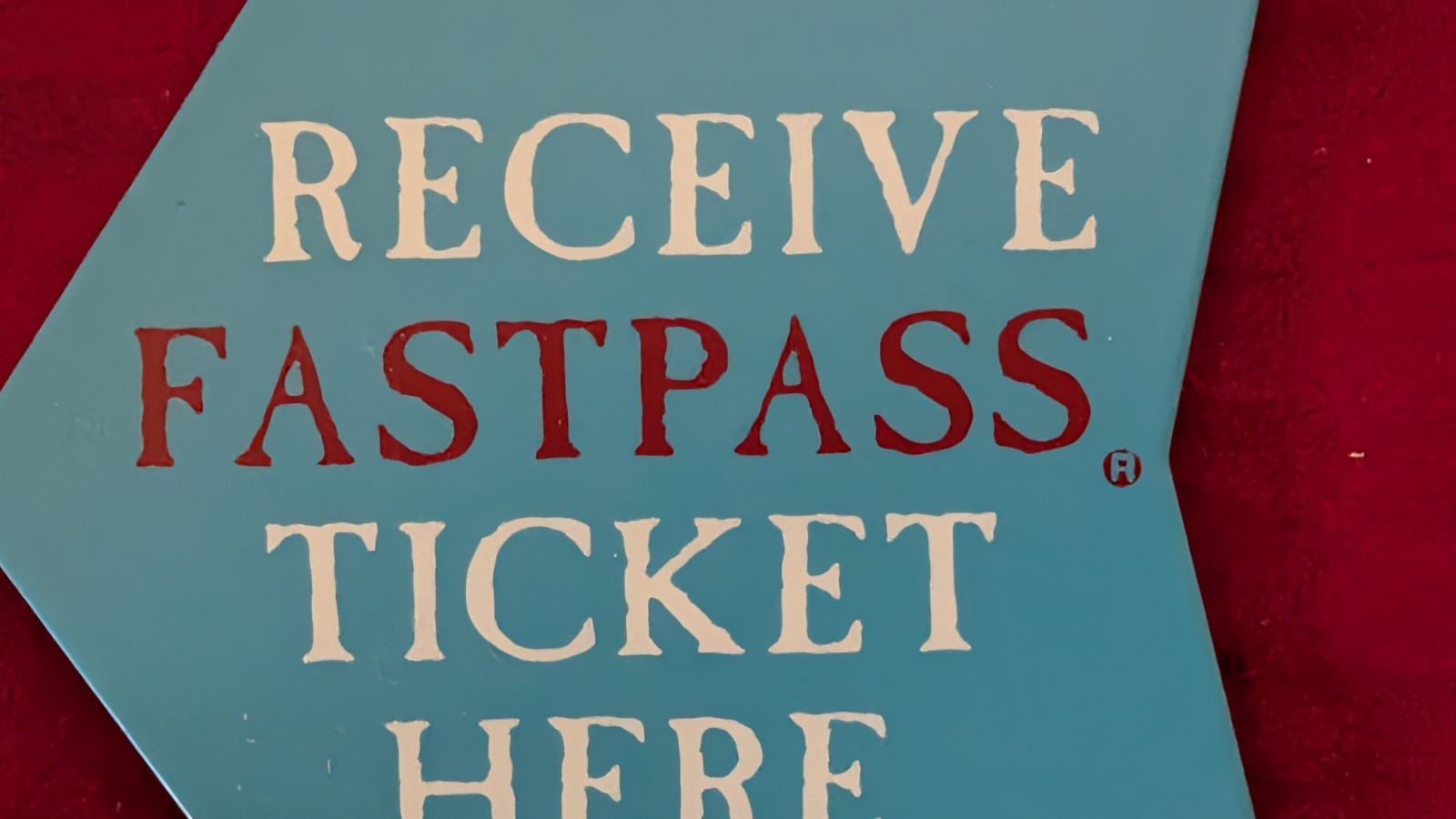 Rare Vintage Disneyland Park Used Splash Mountain Fast pass Sign + Signage