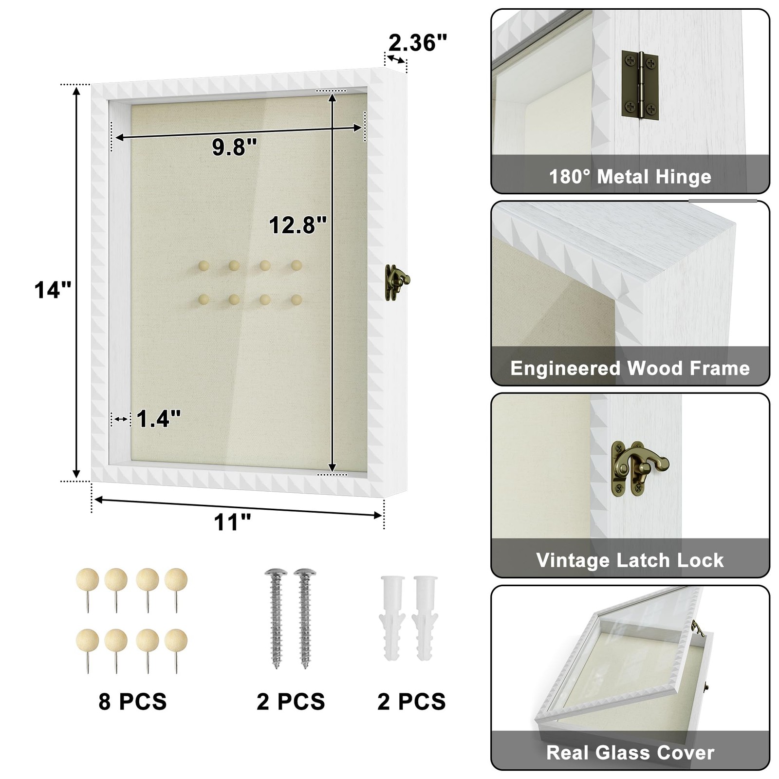 Shadow Box Frame 11x14 Deep Large Shadow Box Display Cases Wood Memory Box With