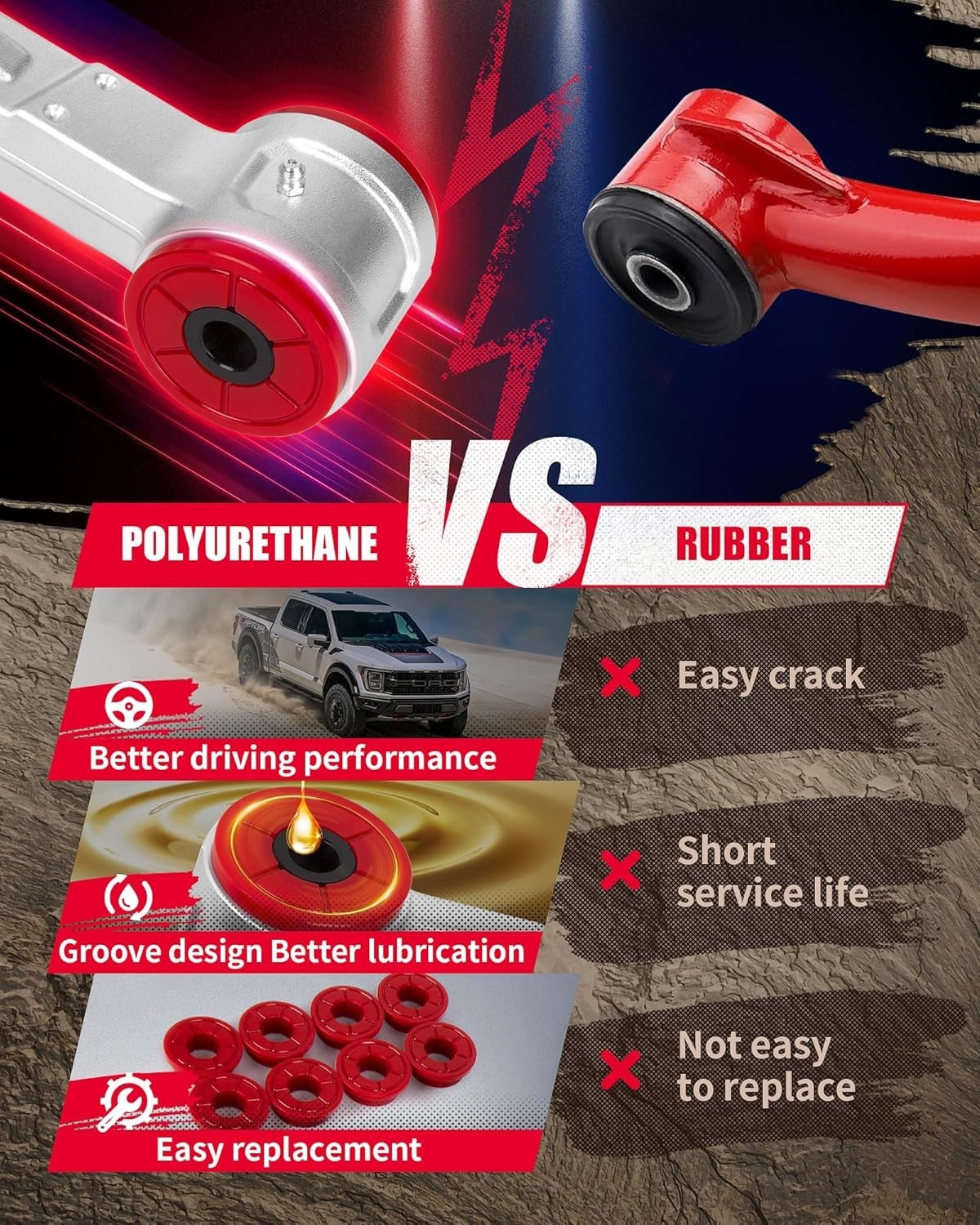 KSP Forged aluminum Upper Control Arm For 2004-2020 Ford F150 W/ 2-4" Front Lift