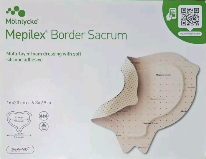 💟 Mepilex Border Sacrum Soft Box of 10ct Silicone Foam Dressing - 6.3" x 7.9"💟