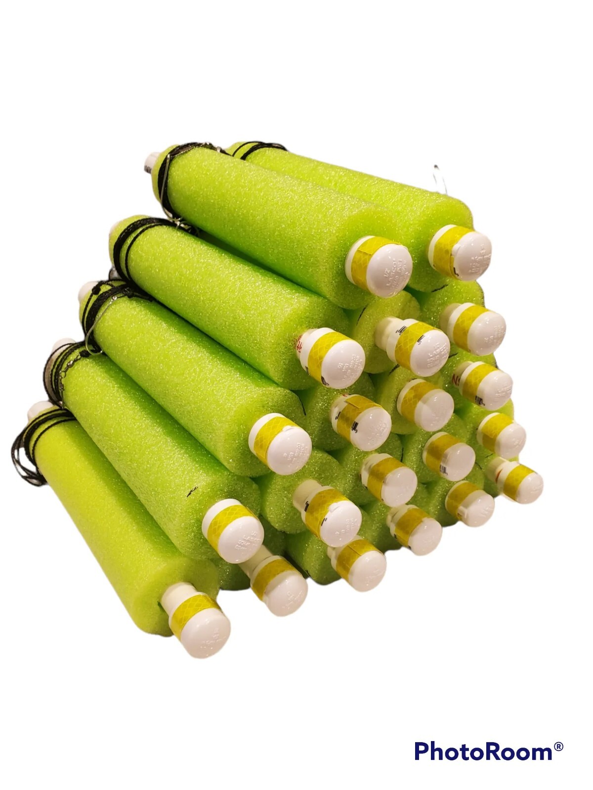 Cajun Catfish Jugline fishing Noodle Jugline Lot of 20 Green