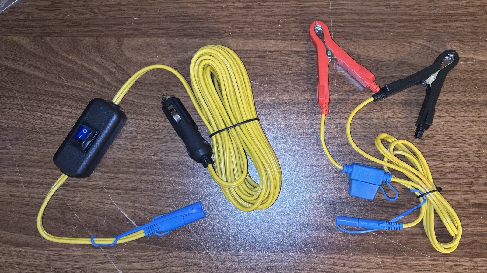 NEW 12V Cigarette Lighter Jumper Cables w/ On/ Off Switch For Water Pump