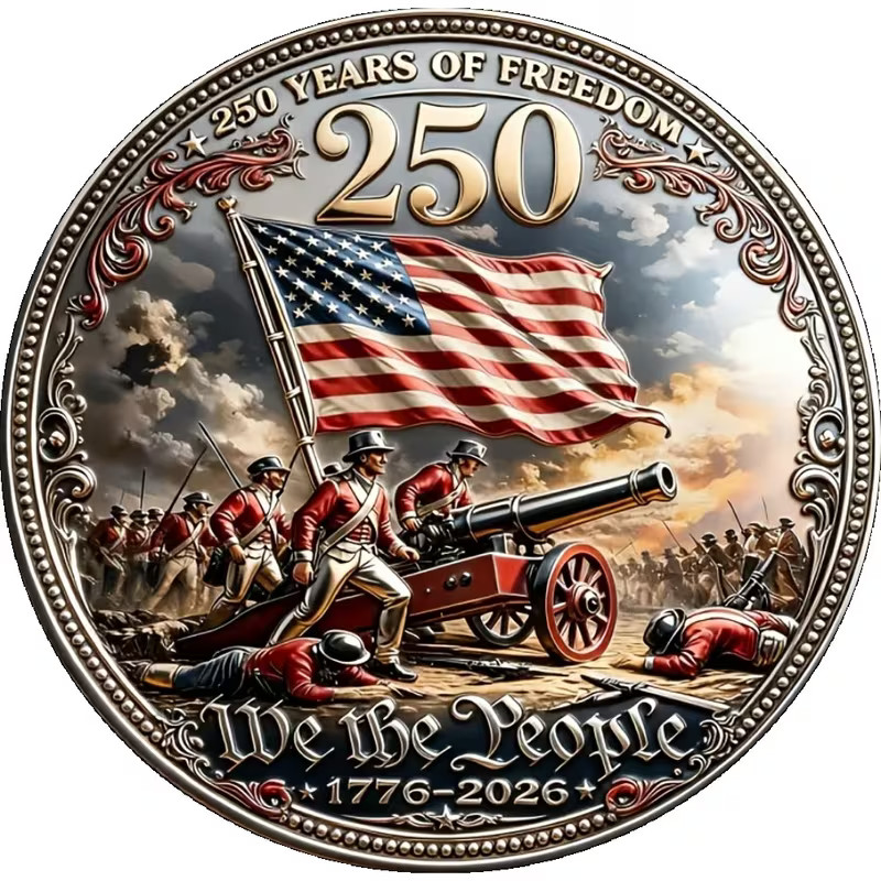 United States 250 Anniversary Challenge Coin Commemorative US 1-pc ao
