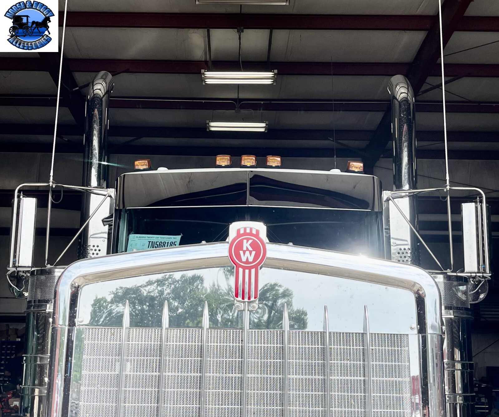 ROLLIN LOW KENWORTH 10" STRAIGHT VISOR FITS-AERO CAB MODELS #2023